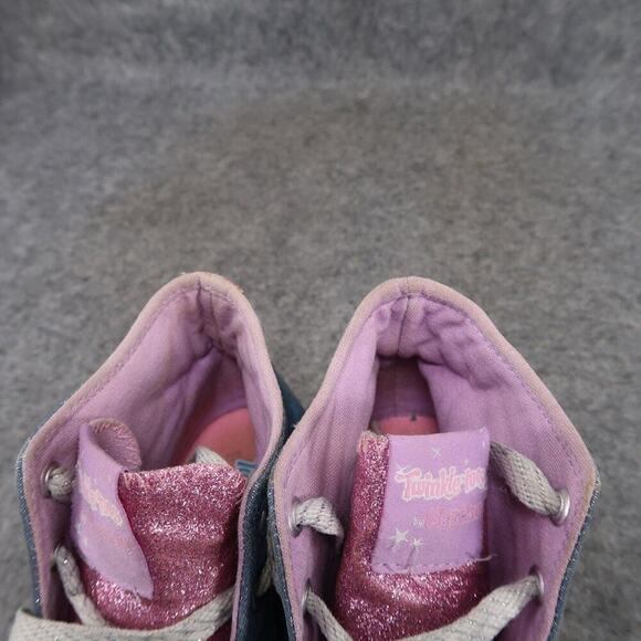 Skechers Shoes Kids 2 Sneakers Twinkle Toes High Top Active Stars Light Up Girls - Picture 14 of 14